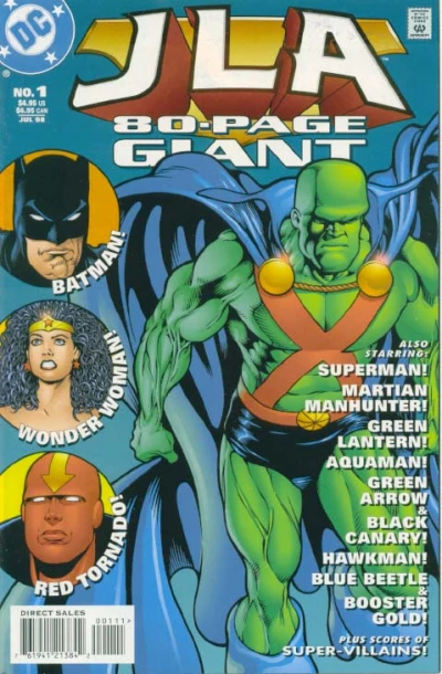 Cover of The Green Bullet / For Sale - The Justice League / Mousebusters / Tin Man's Lament / The Secret Society of Super-Villians / Warrior's Heritage / Revelations