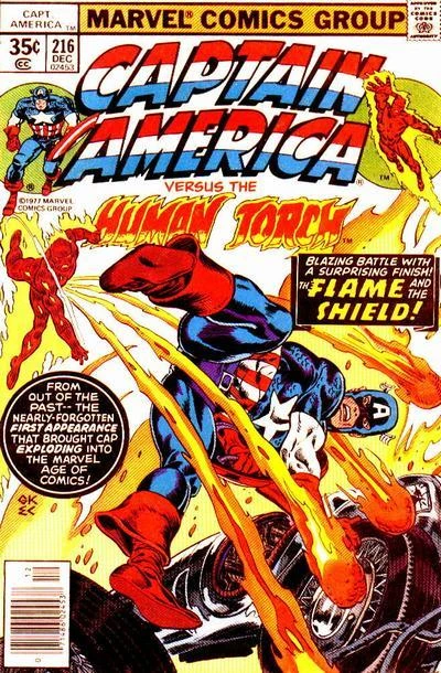 Cover of The Human Torch Meets..."Captain America"