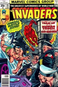 The Human Torch and the Sub-Mariner Fight Side-by-Side