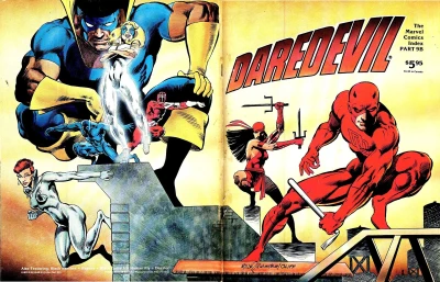 Cover of Daredevil also featuring Black Panther, Shanna, Black Goliath, Human Fly & Dazzler