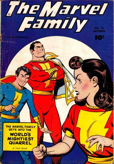 Cover of The Marvel Family has a Quarrel