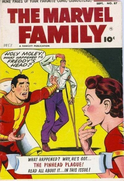Cover of The Marvel Family Crushes the Crazy Crimes