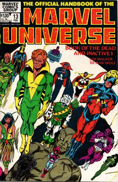 Cover of Book of the Dead and Inactive I; Air-Walker to Man-Wolf