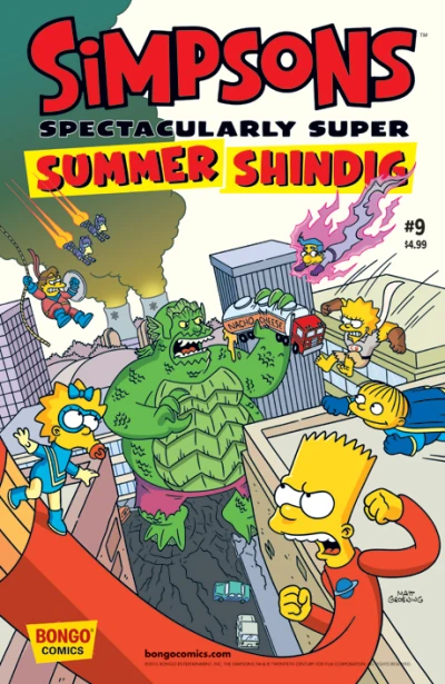 Cover of Pieman Meet the Pi Man; Stretch Bob and Sideshow Clobber!; Biclops vs The Diplopian Duo!; One Gigantic Mess!;