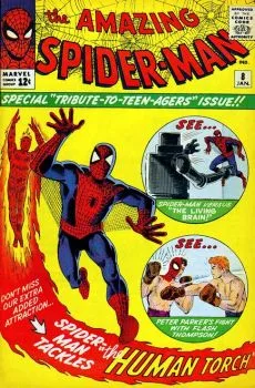 Cover of The Terrible Threat Of The Living Brain; Spider-Man Tackles The Torch
