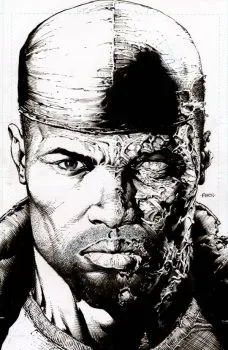 Cover of 2nd Printing David Finch B&W Variant