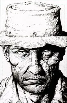 Cover of Second Print Sketch Virgin B&W cover David Finch