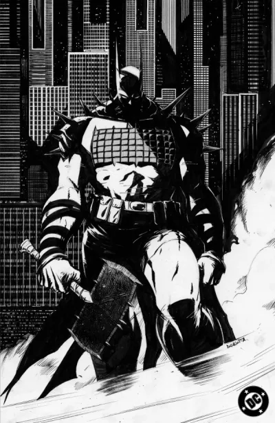 Cover of 2nd Printing Nick Dragotta Black & White Incentive Virgin Variant