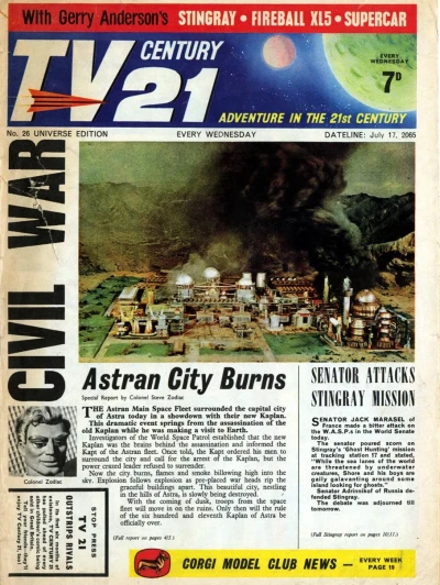 Cover of Civil War; Senator Attacks Stingray Mission