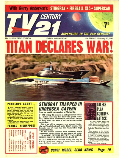 Cover of Titan Declares War!; Daleks Plan Couterattack!; Penelope Agent Feared Kidnapped!