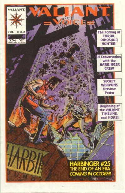 Cover of Harbinger # 25 - The End Of An Era