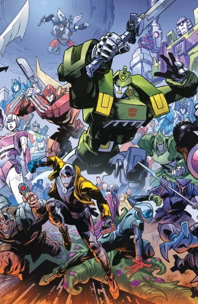 Cover of Jason Howard Energon Universe Second Anniversary Connecting Virgin Variant