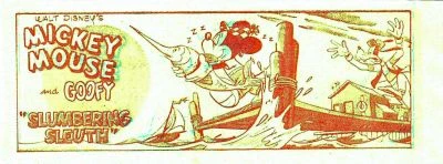 Cover of Mickey Mouse and Goofy "Slumbering Sleuth"