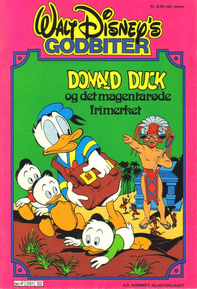 Cover of Donld Duck og det magentarode frimerket