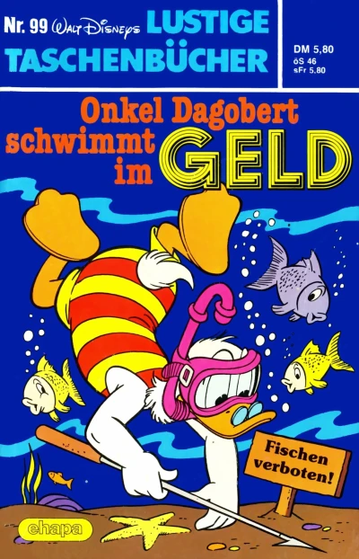 Cover of Onkel Dagobert schwimmt im Geld