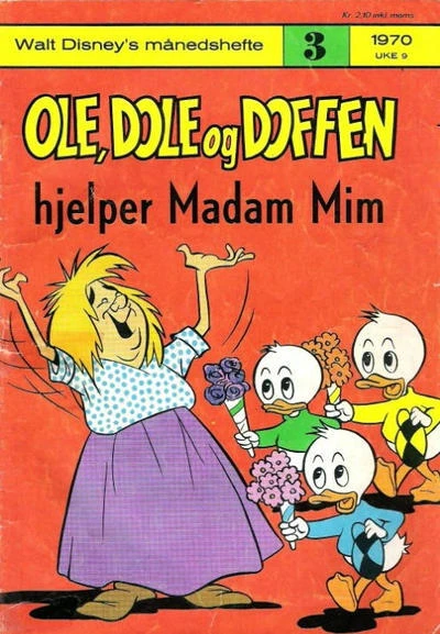 Cover of Ole, Dole og Doffen hjelper Madam Mim