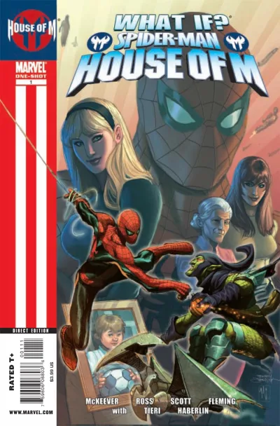 Cover of Gwen Stacy Survived The House of M?; Spiderman Intervened For the Scarlet Witch?; Say What?