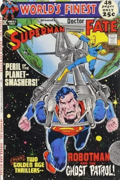 Cover of Peril of the Planet-Smashers!; The Inside Story of Robotman!; The Spectacular Crimes