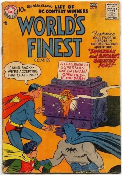 Cover of Superman and Batman's Greatest Foes!; The Imprisoned Archer; A Pistol for Tomahawk