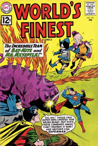 Cover of The Incredible Team of Bat-Mite and Mr. Mxyzptlk; The Day They Grounded Tommy Tomorrow; The Man Who Foretold Disaster