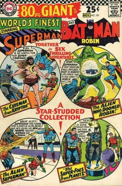 Cover of Superman and Batman with Robin Together in Six Thrilling Adventures! A Star-Studded Collection!