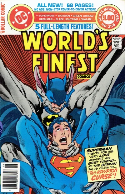 Cover of The Curse of Krypton!; The Blood of the Lamb!; One Man can Cry; Death Orbit; The Courtship of Captain Nazi