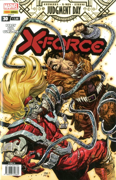 Cover of X-Force 30 - A.X.E. Judgment Day