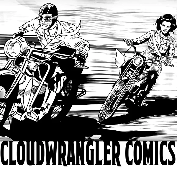 Logo of Cloudwrangler Comics