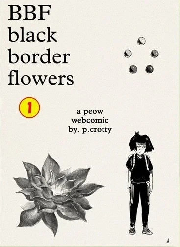 Black Border Flowers - Series 