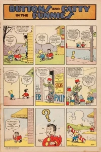 Buttons and Fatty in the Funnies