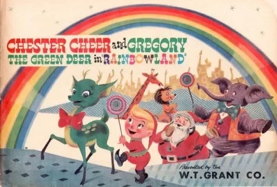 Chester Cheer and Gregory the Green Deer in "Rainbowland" (1955) - Series 