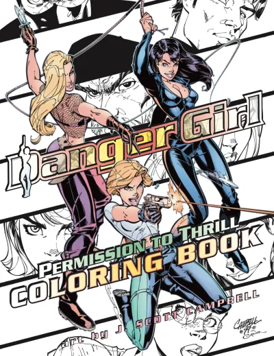 Danger Girl: Permission To Thrill Adult Coloring Book (2016) - Series 