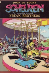 Door de bocht scheuren met de vermaarde behaarde Freak Brothers