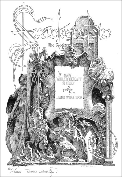 Frankenstein Portfolio by Berni Wrightson (1977) - Series 
