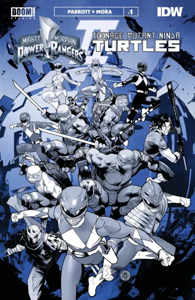 Mighty Morphin Power Rangers/Teenage Mutant Ninja Turtles II Black & White Edition (2023) - Series 