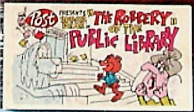 Post Presents Sugar Bear in "The Robbery of the Public Library" - Series 