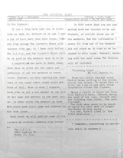 Rocket's Blast Comicollector (1961) - Series 