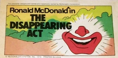 Ronald McDonald in The Disappearing Act (1979) - Series 