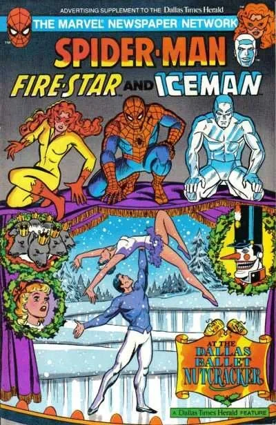 Spider-Man, Fire-Star and Iceman at the Dallas Ballet Nutcracker (1983) - Series 