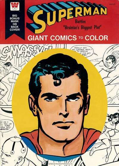 Superman Battles "Brainiac's Biggest Plot" Giant Comics to Color (1976) - Series 