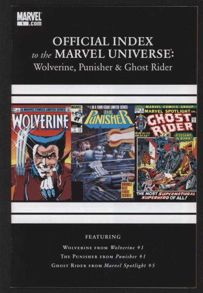 Wolverine, Punisher & Ghost Rider: Official Index to the Marvel Universe (2011) - Series 