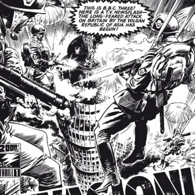 Cover art for "2000 AD" Invasion!