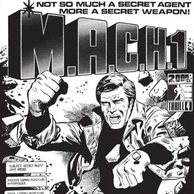 Cover art for "2000 AD" M.A.C.H.1
