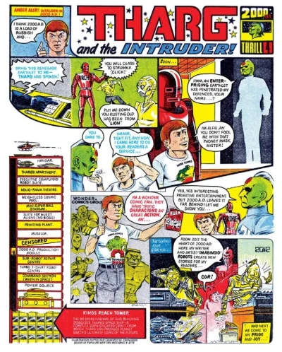 Background for "2000 AD" Tharg's Future Shocks
