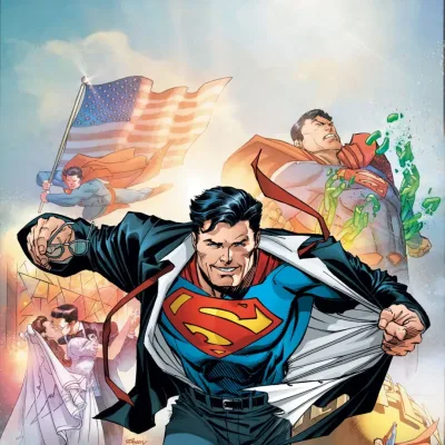 Cover art for "Action Comics" The New World