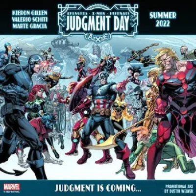Cover art for "Avengers/X-Men/Eternals" A.X.E.: Judgment Day