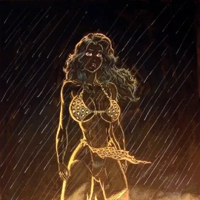 Cover art for "Cavewoman: Rain" Rain
