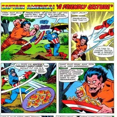 Cover art for "Hostess" Captain America