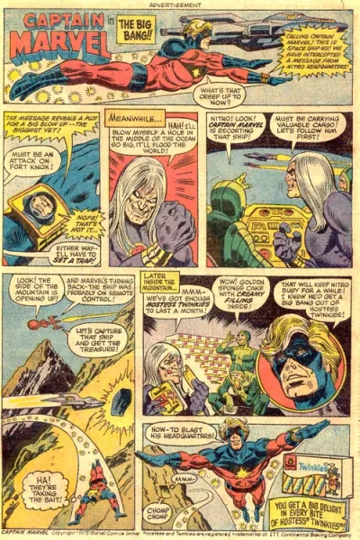 Background for "Hostess" Captain Marvel