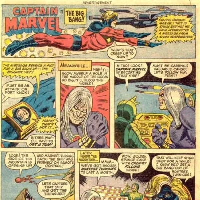 Cover art for "Hostess" Captain Marvel